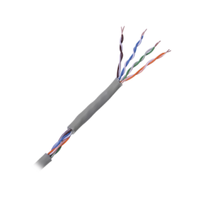 Bobina de cable de 305 m, ( 1000 ft ), Cat5e, alto desempeño, de color Gris, UL, para aplicaciones en video vigilancia, redes