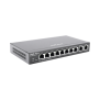 Router Balanceador Administrable , 6 puertos LAN  y 2 puertos LAN/WAN POE+ af/at gigabit hasta 110w, 1 puertos LAN/WAN gigabit y 1 Puerto WAN gigabit, hasta 350 clientes con desempeño de 1.5 Gbps asimétricos