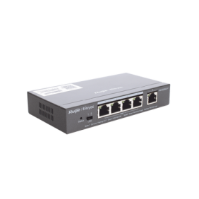 Switch Administrable PoE con 5 puertos Gigabit, 4 PoE 802.3af/at, gestión gratuita desde la nube, 54w