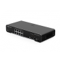 Switch Administrable PoE Capa 2, con 8 puertos Gigabit PoE 802.3af/at + 2 SFP para fibra 1Gb, gestión gratuita desde la nube, 125w