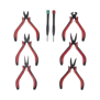 Juego de Herramientas con 6 Pinzas Eléctricas de 4.5" + 2 Desarmadores de Precisión (Plano y Cruz).