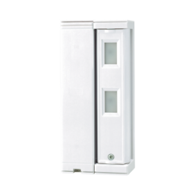 Sensor de Movimiento / Tipo Cortina / Ajuste de detección 2m o 5m / 100% Exterior / Inalambrico (Alimentación)/Compatible con cualquier panel de alarma / Proteja fachadas, puertas, ventanas, balcones y mas!