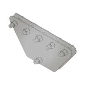 Placas igualadoras con tornillería y separadores, para 5 retenidas. Galvanizado en inmersión (20x20x50