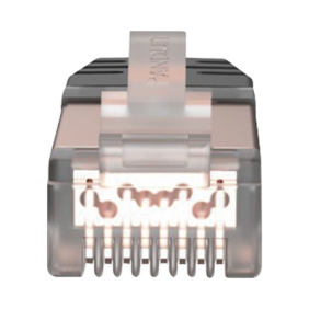 Plug RJ45 Cat6 Blindado, Para Cable Calibre 24-26 AWG, Chapado en Oro de 50 micras, Paquete de 100 piezas