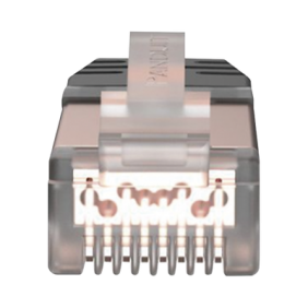 Plug RJ45 Cat6A Blindado, Para Cable Calibre 23-24 AWG, Chapado en Oro de 50 micras, Paquete de 100 piezas