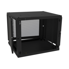 Gabinete de Pared Fijo, Puerta Perforada, con Rack de 19in, 9 Unidades de Rack