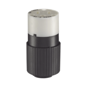 Conector de 15 A 125 V CA/ 2 Polos 3 Hilos/ Grado Industrial/ Color  Blanco y Negro/ NEMA 5-15R.