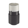 Conector de 15 A 125 V CA/ 2 Polos 3 Hilos/ Grado Industrial/ Color  Blanco y Negro/ NEMA 5-15R.