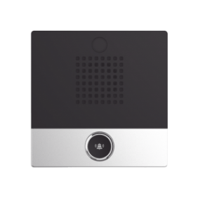 Mini Intercomunicador para hotelería y hospitales, con diseño elegante, PoE, 1 botón, 1 relevador integrado de salida y