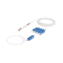 Splitter (Divisor Óptico) tipo PLC, de 1x4, conectores SC/UPC 