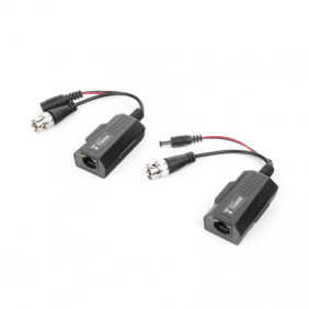Kit de transceptores activos con conector para alimentación (12V/24Vcc/AC) TurboHD para aplicaciones de video por UTP Cat5e/6