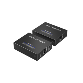 Kit EXTENSOR USB 2.0 de 4 Puertos para Distancias de Hasta  150 m / Soporta USB 2.0, USB 1.1 y USB 1.0 / UTP Cat 5e/6/6a/7 / Soporta Switch Gigabit / Ideal para Cámaras WEB, Impresoras, Escáner, Memorias, Mouse, etc.