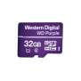 Memoria microSD de 32GB PURPLE, Especializada Para Videovigilancia, 10 VECES MAYOR DURACIÓN, 3 AÑOS DE GARANTIA