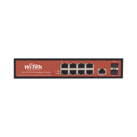  Switch Administrable de 8 puertos Gigabit Ethernet con PoE 802.3 af/at y 24V Pasivo + 2 SFP Gigabit, 150 W