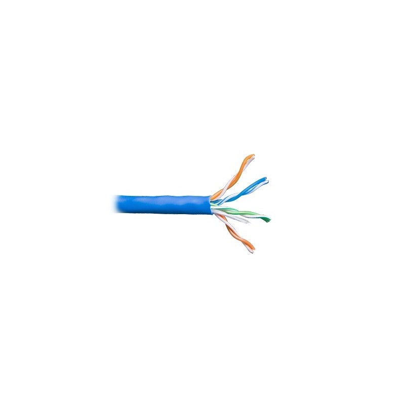 Bobina de Cable de 305 Metros / UTP Cat6 Riser / Color Azul / UL, CMR, Probado a 350 Mhz / Para Aplicaciones de CCTV, Redes de Datos IP Megapixel / Control rs485