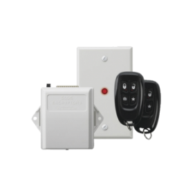 Receptor Universal con conexion directa al Keybus del panel de alarma con relevador auxiliar para abrir puertas de garage o