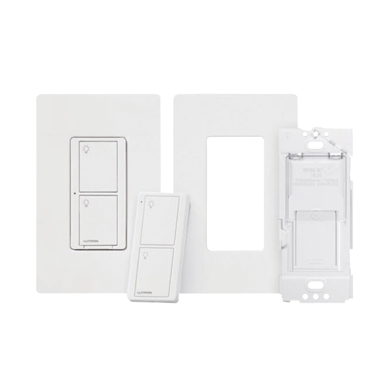  (Caseta Wireless) Kit, Apagador, base para empotrar en pared el control remoto PICO, tapa, ideal para el control de iluminación,.