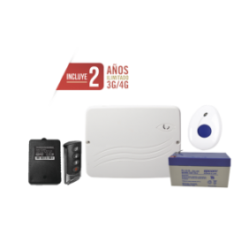 Kit de Panel de Alarma Híbrido 4G LTE con botón de Pánico y Detección de Caídas Inalámbrico, Incluye SIM con 2 años de Datos y APP Gratis