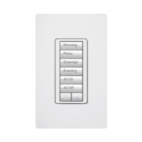 (RadioRA2) Teclado Seetouch Hibrido 6 botones, 2 botones subir/bajar, programe escenas diferentes en cada botón,puede instalarse en un interruptor de luz.