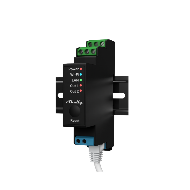 Relevador inalámbrico inteligente WIFI y Ethernet / Industrial y residencial / Hasta 16A / 2 canales