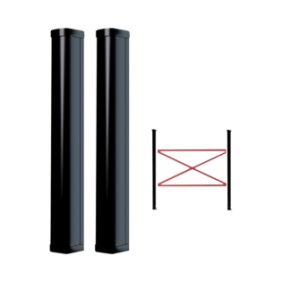 Detector Fotoeléctrico de 100 cm de Altura / Tipo Cortina para Detección Perimetral / Baterías de respaldo / Cobertura de 100 metros en exterior / Alimentación a 110/220VAC / 100 cm de Alto