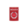 Botón de Emergencia, Texto en Español, Color Rojo, Acción Mantenida, Girar para Restablecer y LED