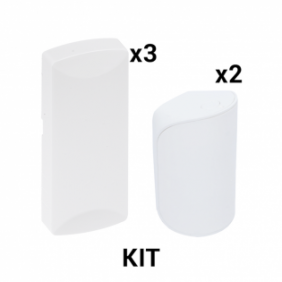 KIT Básico Sensores Inalámbricos - Incluye 3 Contactos Magnéticos y 2 PIR - Compatibles con Honeywell y