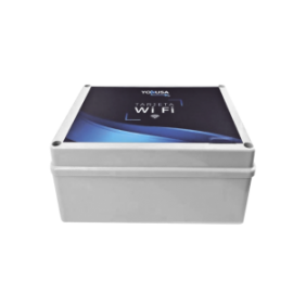 Modulo WIFI LITE con gabinete para uso en Energizadores YONUSA / Aplicación sin costo / Botón de Pánico/ 1 Salida Propósito