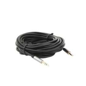 Cable Auxiliar 5 Metros / Conector 3.5mm a 3.5mm / Macho a Macho / Cubierta de TPE / Carcasa de Aluminio / Color