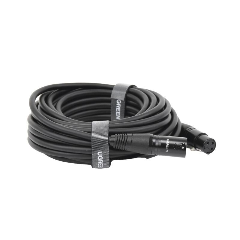 Cable para Micrófono XLR Tipo Canon Macho a Hembra / 10 Metros / Plug & Play / Antiinterferencias / Triple Blindaje / Alta