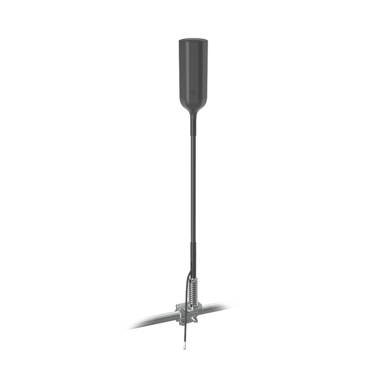 Antena Omnidireccional para Amplificador o Modem 4G/3G | Con montaje para espejo de Tractocamión | Rangos de frecuencia 700-900 MHz, 1710-2270 MHz | Ganancia Máxima 4.3 dBi.