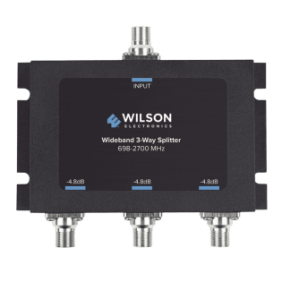 Divisor de potencia de 3 vías para la distribución de señal a tres antenas de servicio | 4.8 dB de pérdida por puerto | Conectores F hembra