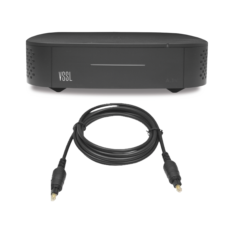 Amplificador una Zona de 2 Canales, 50 W por Canal, Con Cable TOSLINK Incluido, Transmisión por Chromecast, AirPlay, Alexa Cast, Spotify Connect