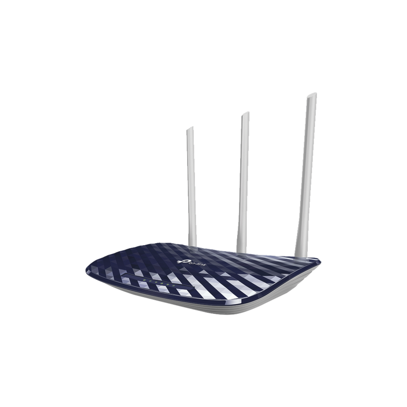 Router Inalámbrico doble banda AC, 2.4 GHz y 5 GHz Hasta 733 Mbps, 3 antenas externas omnidireccional, 4 Puertos LAN 10/100 Mbps, 1 Puerto WAN 10/100 Mbps