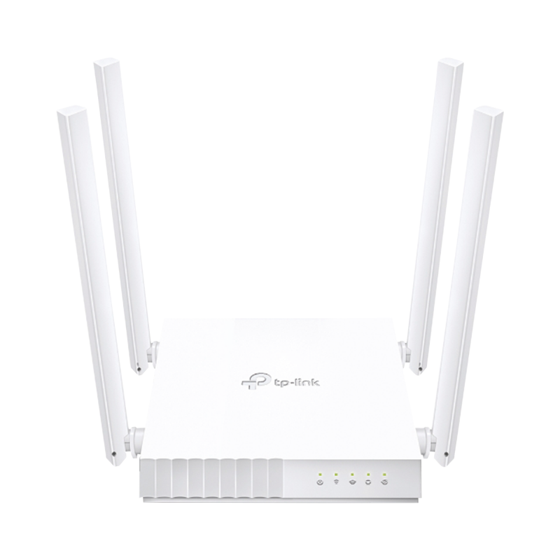 Router Inalámbrico doble banda AC, 2.4 GHz y 5 GHz Hasta 733 Mbps, 4 antenas externas omnidireccional, 4 Puertos LAN 10/100 Mbps, 1 Puerto WAN 10/100 Mbps