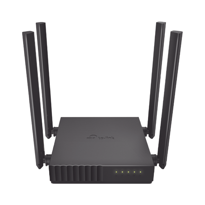 Router Inalámbrico doble banda AC, 2.4 GHz y 5 GHz Hasta 1200 Mbps, 4 antenas externas omnidireccional, 4 Puertos LAN 10/100 Mbps, 1 Puerto WAN 10/100 Mbps, Versión 6