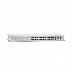 WebSmart Switch, 24 puertos PoE+ 10/100 Mbps + 2 puertos 10/100/1000 Mbps + 2 SFP Gigabit Combo, 193