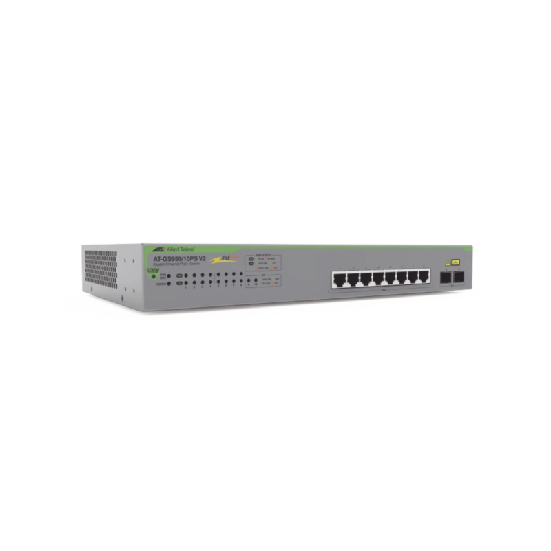 Switch PoE+ Gigabit WebSmart de 10 puertos 10/100/1000 Mbps (2 x Combo) + 2 puertos gigabit SFP (Combo), 75