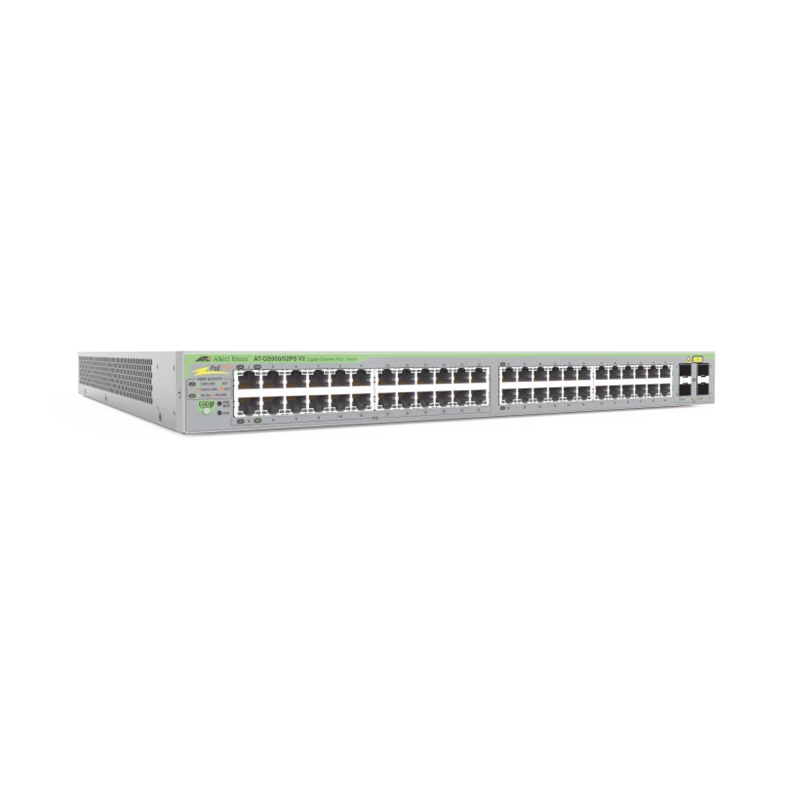 Gigabit webSmart switch, 48 Puertos Totales, 24c/PoE+ 10/100/1000T, 4 Puertos SFP