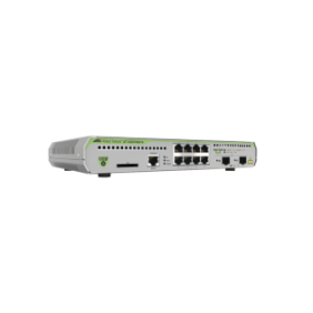 Switch Administrable CentreCOM GS970M, Capa 3 de 8 Puertos 10/100/1000 Mbps + 2 puertos SFP