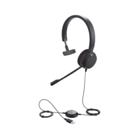 Jabra Evolve 20 Mono con conexión USB, micrófono con cancelación de ruido de ultima generación, configuración Plug and Play (4993-829-209)