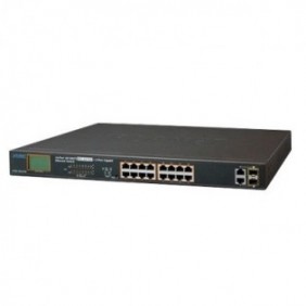 Switch no administrable PoE+ Extended, Aislamiento VLAN de 16 puertos + 2 combo TP/SFP Gigabit y