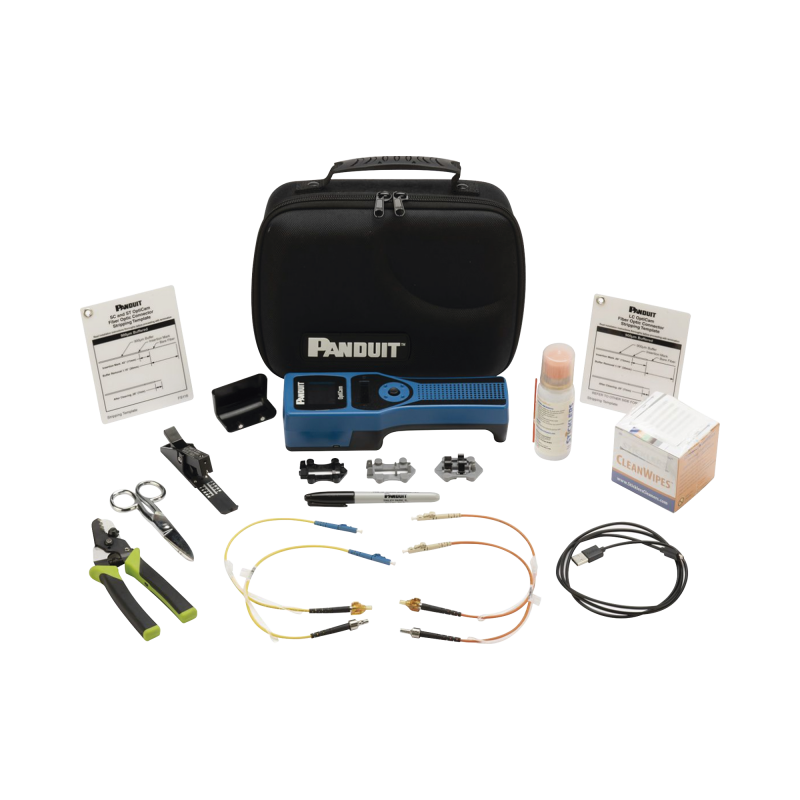 Kit Completo de Herramienta OCTT Opticam 2 de Panduit, para Terminación de Conectores Pre-Pulidos LC, SC o ST, Incluye Desforradora y Cleaver 