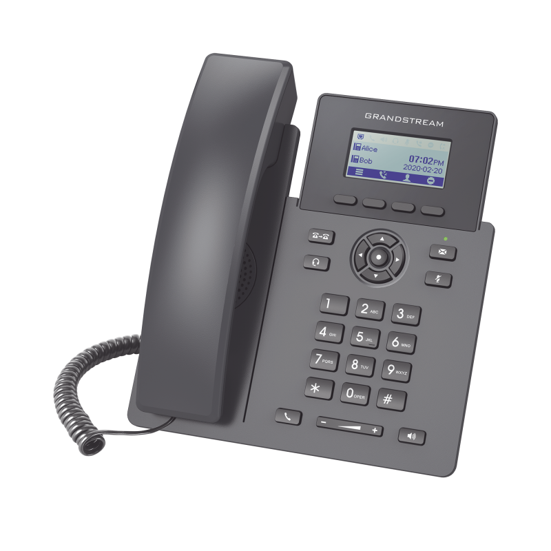 Teléfono IP Grado Operador, 2 líneas SIP con 2 cuentas, PoE, codec Opus, IPV4/IPV6 con gestión en la nube