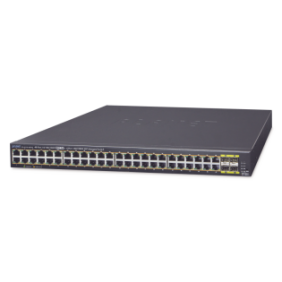 Switch Administrable de 48-Puertos 10/100/1000T 802.3at PoE + 4-Puertos 100/1000BASE-X SFP / 440W