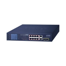 Switch No Administrable 8 Puertos Gigabit con Modo Extend PoE a 250 mts, 2 puertos Uplink 10/100/1000 Mbps, 2 Puertos