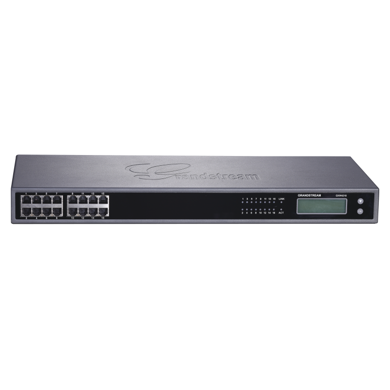 Gateway VoIP GrandStream ATA de 16 puertos FXS + 1 puerto TELCO de 50 pins, p/montaje en rack