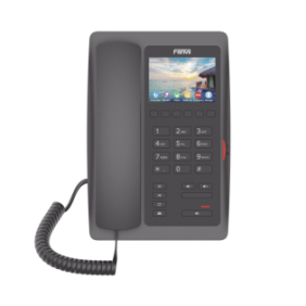 (H5W Color Negro)Teléfono IP WiFi para Hotelería, profesional de gama alta con pantalla LCD de 3.5 pulgadas a color, 6 teclas programables para servicio rápido (Hotline) PoE 