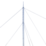 Kit de Torre Arriostrada de Techo de 9 m con Tramo STZ30 Galvanizado Electrolítico (No incluye
