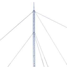 Kit de Torre Arriostrada de Techo de 15 m con Tramo STZ30 Galvanizado Electrolítico (No incluye